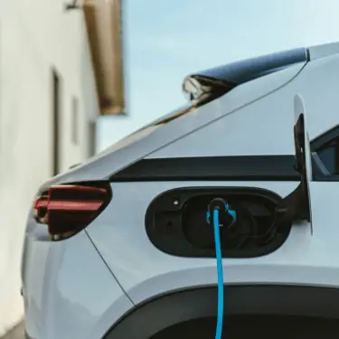 A charging electric car